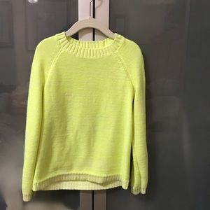 Neon yellow small kids sweater